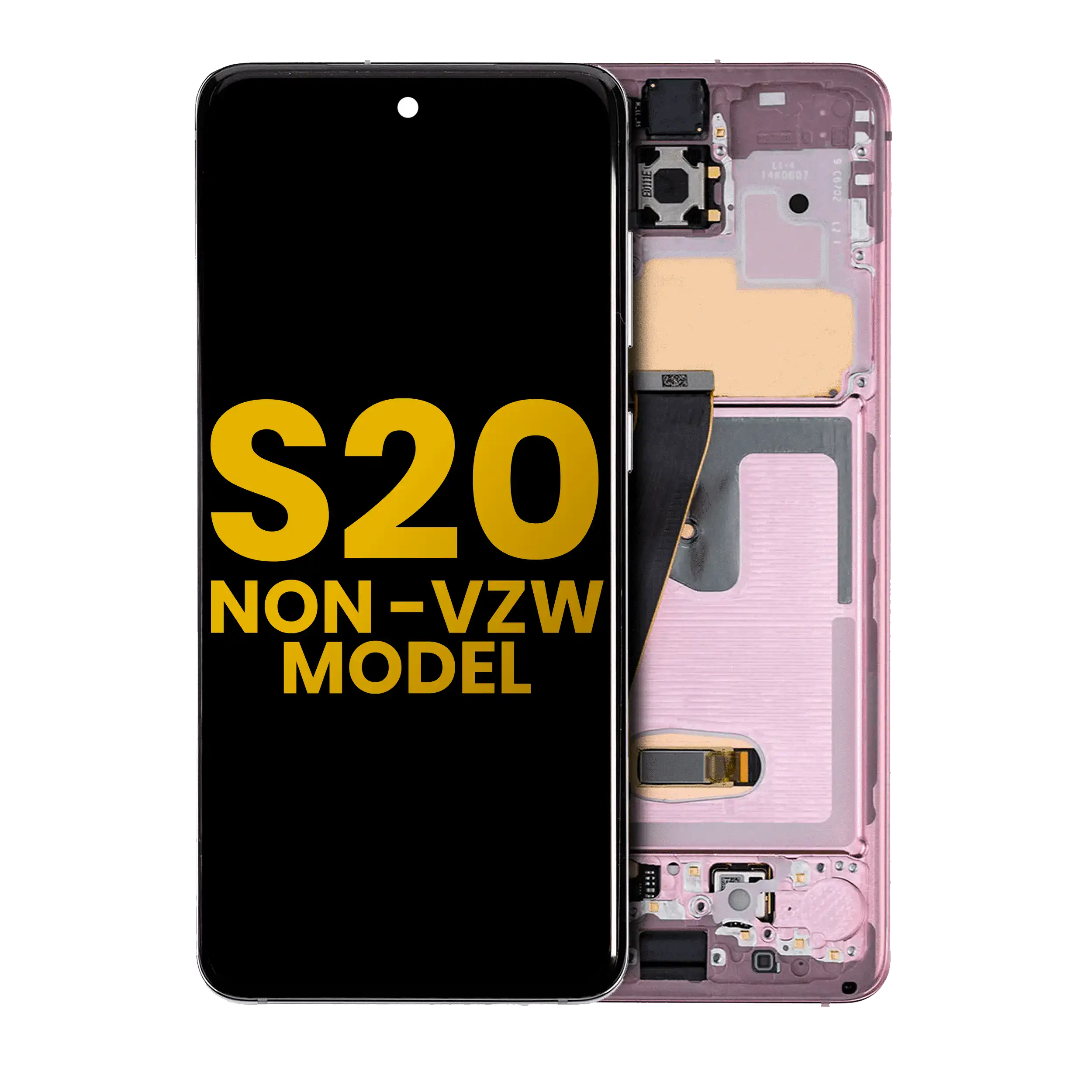 OLED-Display mit Rahmen für Samsung Galaxy S20 - Cloud Pink (Refurbished)
