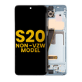 OLED-Display mit Rahmen für Samsung Galaxy S20 Refurbished Cloud Blue