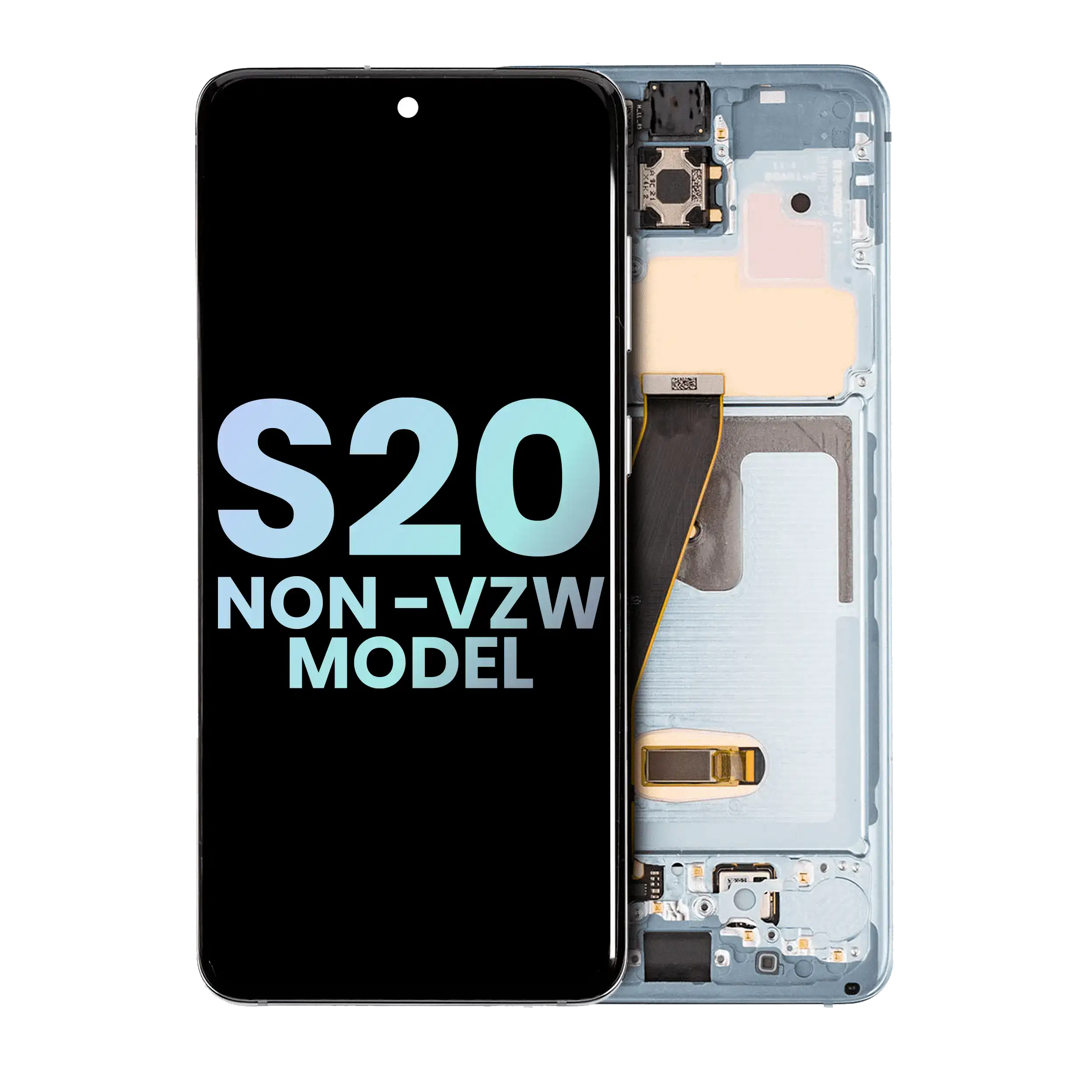 OLED-Display mit Rahmen Samsung Galaxy S20 5G Service Pack Cloud Blue