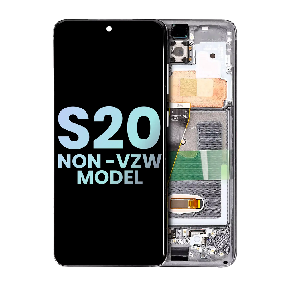 OLED-Display mit Rahmen Samsung Galaxy S20 5G Cosmic Gray Service Pack