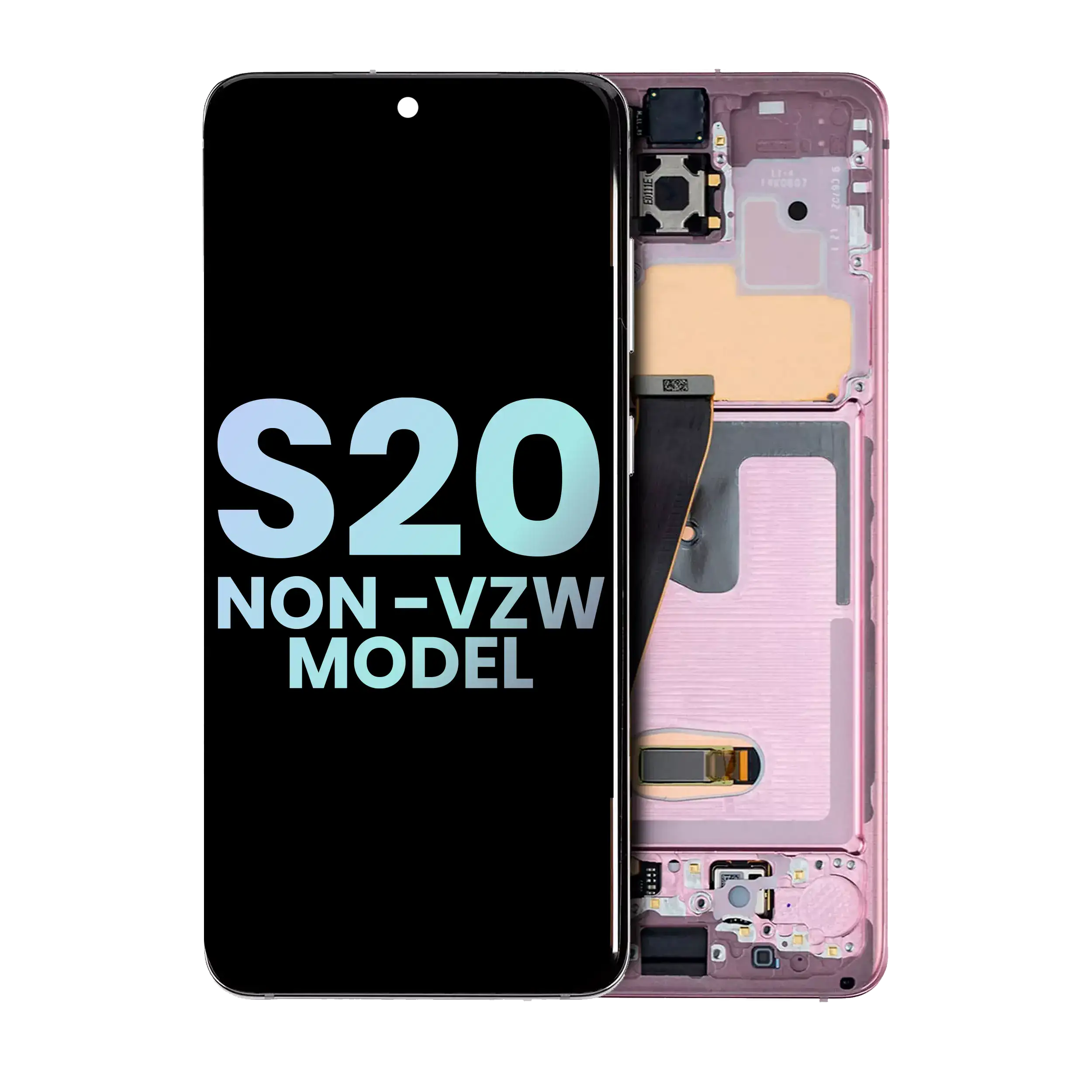 OLED Display with Frame for Samsung Galaxy S20 5G (Non-Verizon 5G UW Frame) (Service Pack) (Cloud Pink)