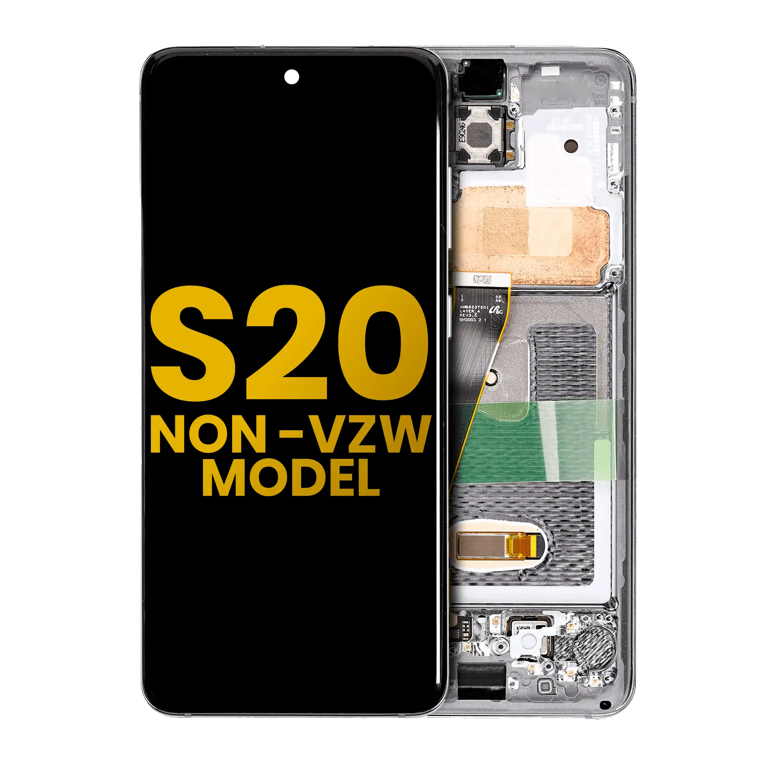 OLED Display with Frame for Samsung Galaxy S20 5G (Not Verizon 5G UW) – Refurbished – Cosmic Gray