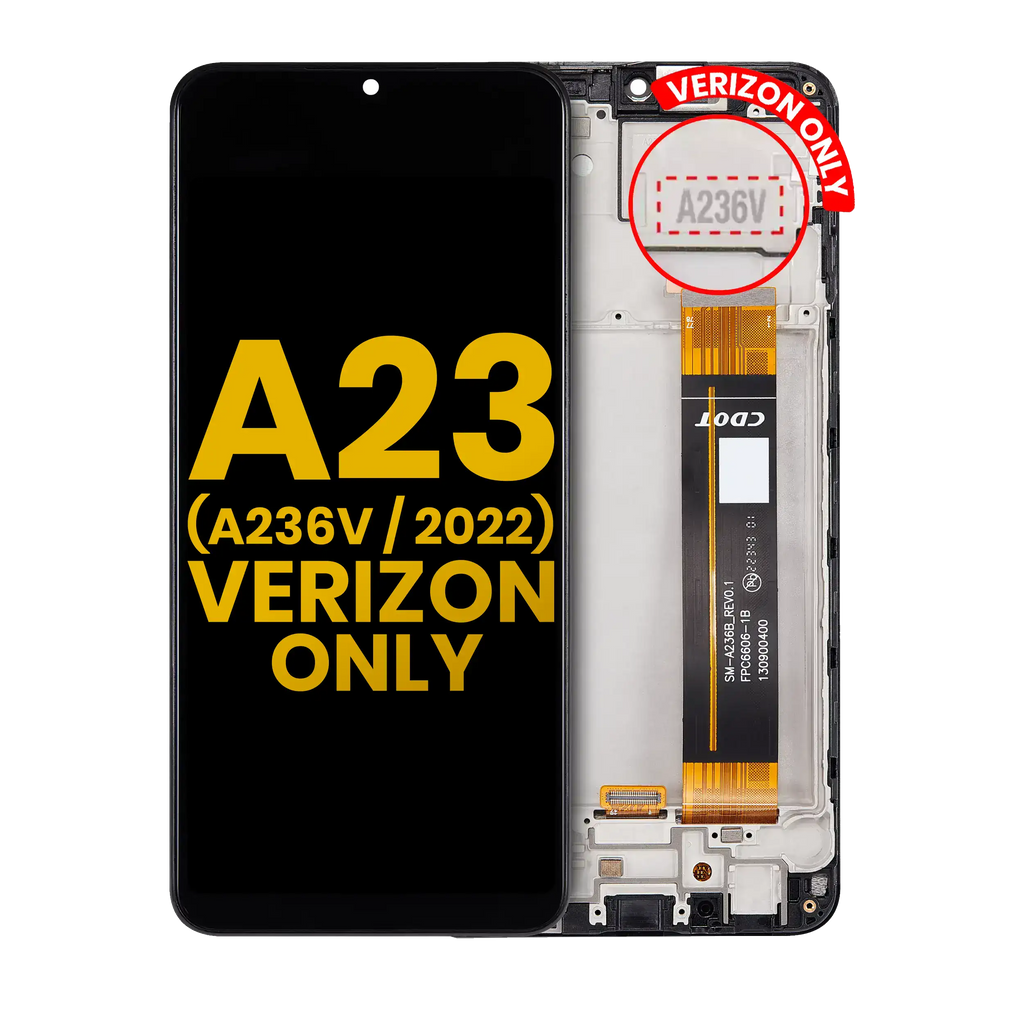 LCD Display with Frame for Samsung Galaxy A23 5G (A236V / 2022) (Verizon V Version) (Refurbished) (All Colors)