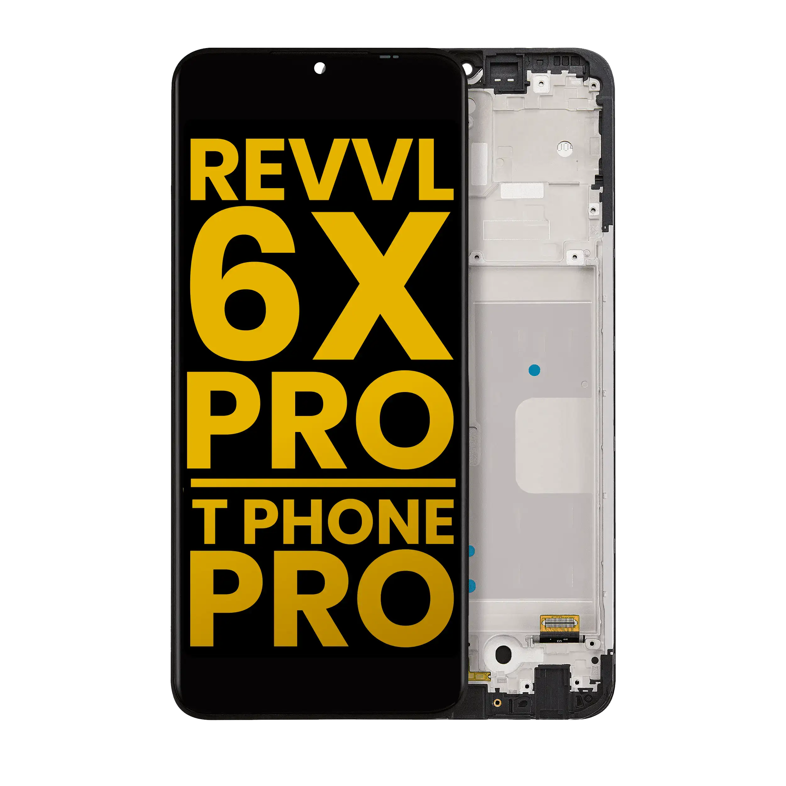 LCD-Display mit Rahmen für T-Mobile Revvl 6X Pro 5G / T Phone Pro (Refurb.) (all