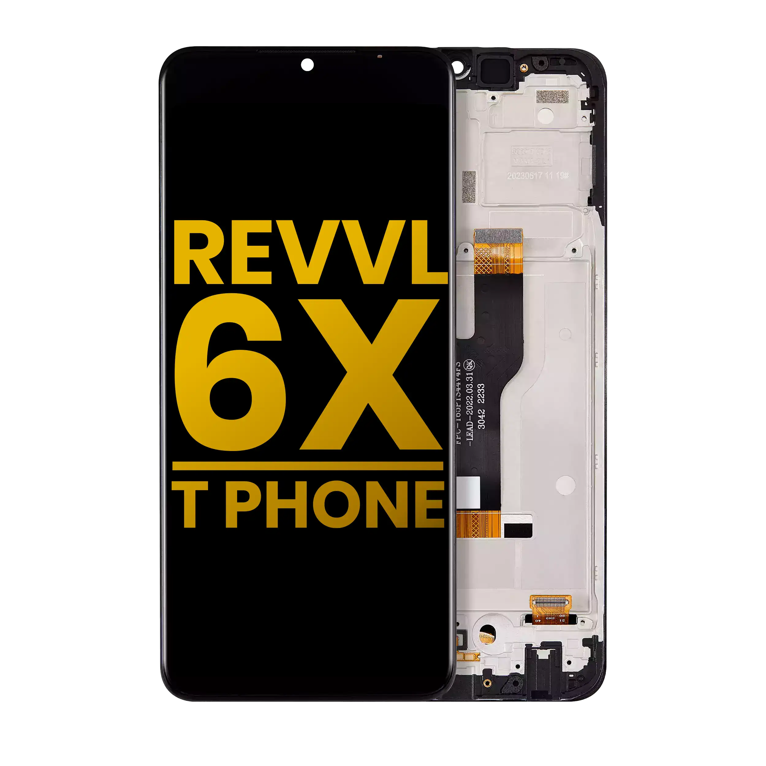 LCD-Display mit Rahmen für T-Mobile Revvl 6X 5G (Refurbished) (Alle Farben)