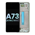 OLED-Display mit Rahmen für Samsung Galaxy A73 5G (Service Pack) (Mint)