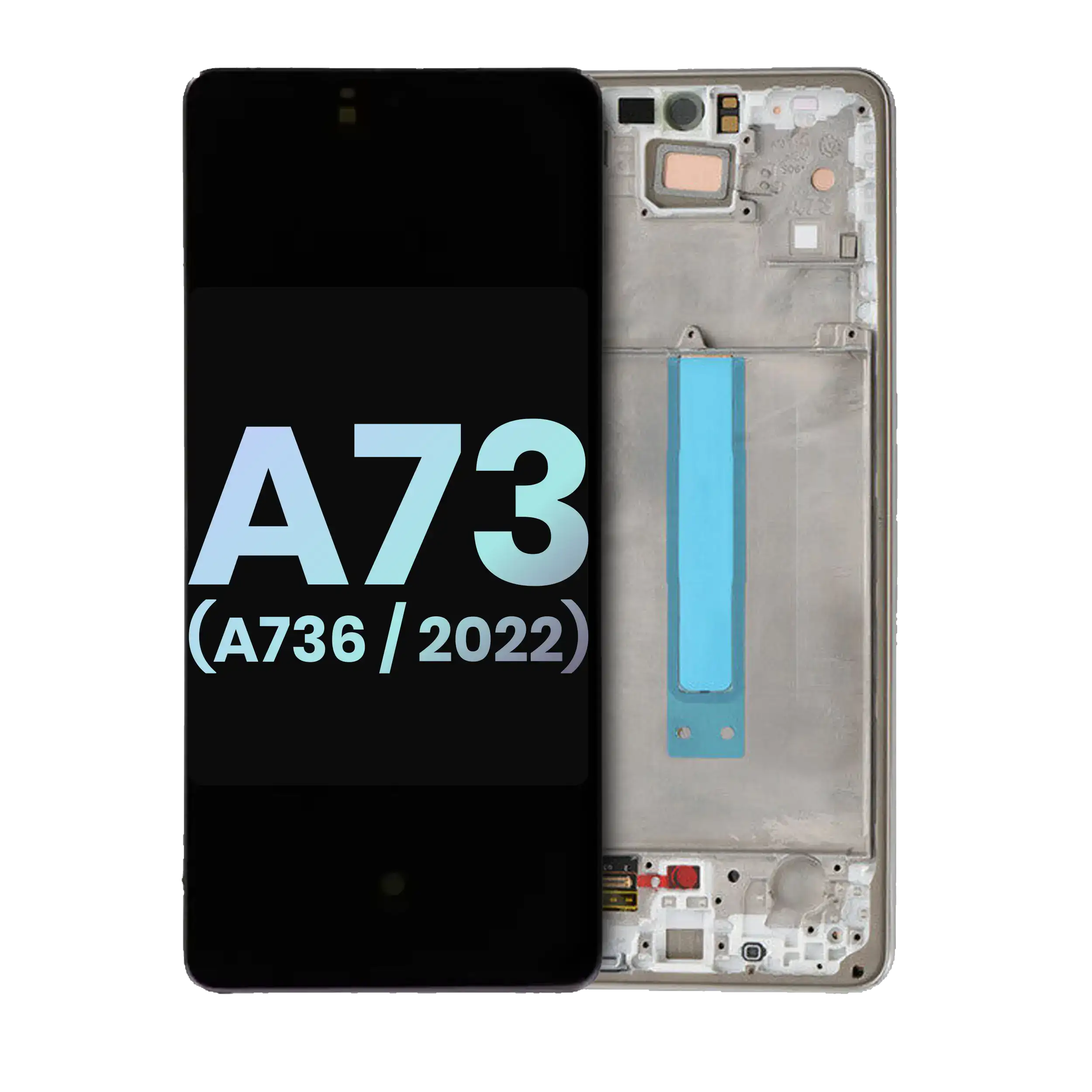 OLED Display with Frame for Samsung Galaxy A73 5G (A736 / 2022) Service Pack (White)