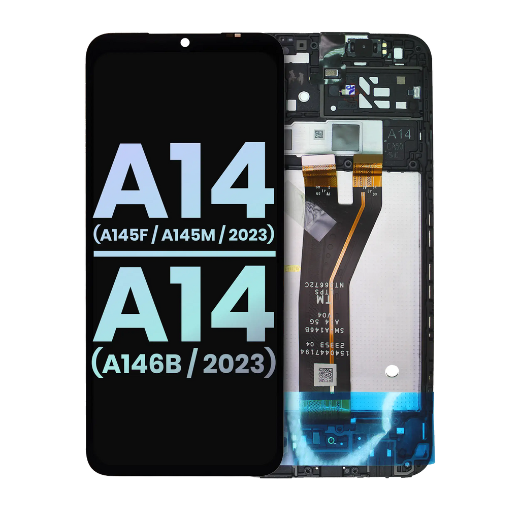 LCD Display with Frame for Samsung Galaxy A14 4G (A145F / A145M / 2023) / A14 5G (A146B / 2023) (International Version) (Service Pack) (all colors)