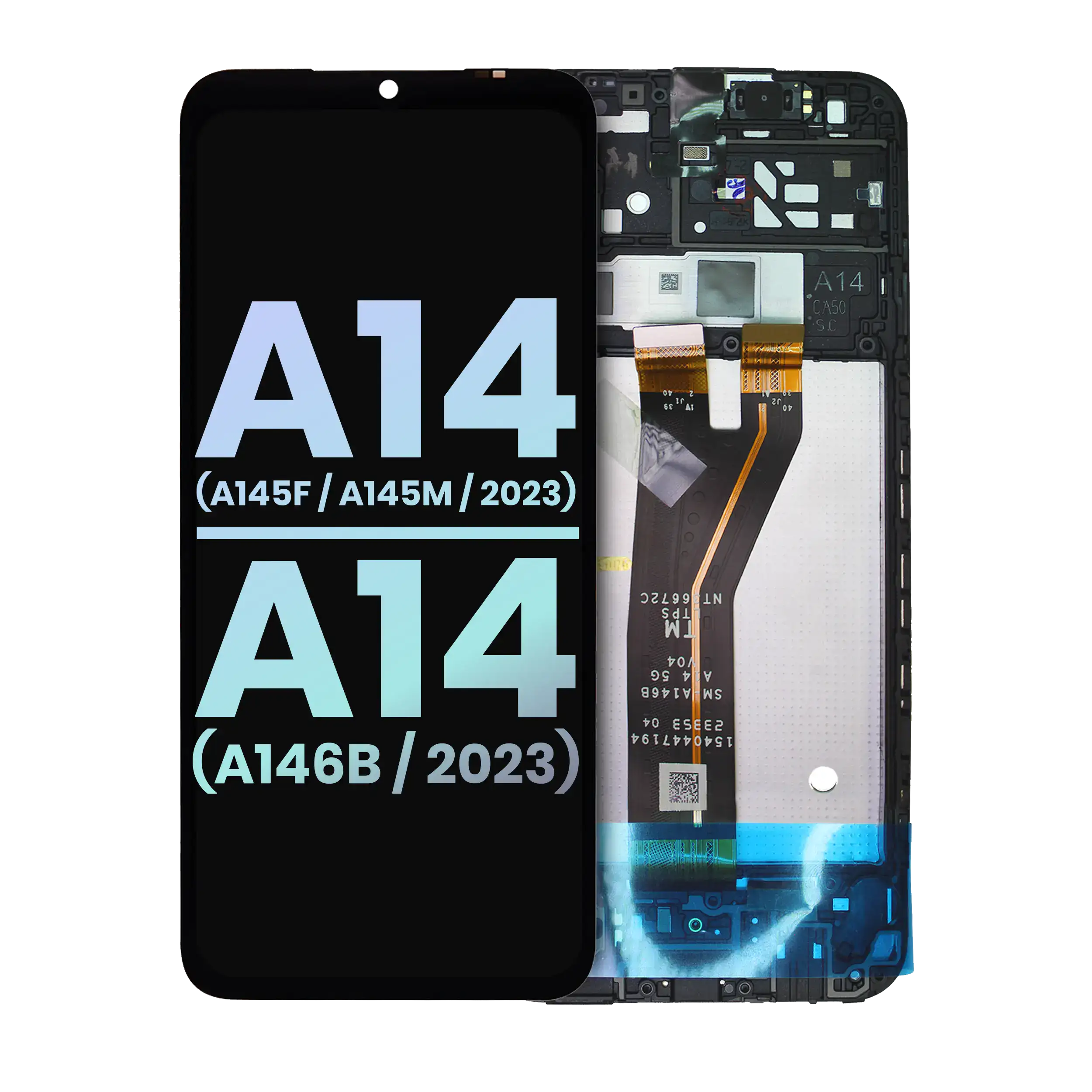 LCD Display with Frame for Samsung Galaxy A14 4G (A145F / A145M / 2023) / A14 5G (A146B / 2023) (International Version) (Service Pack) (all colors)