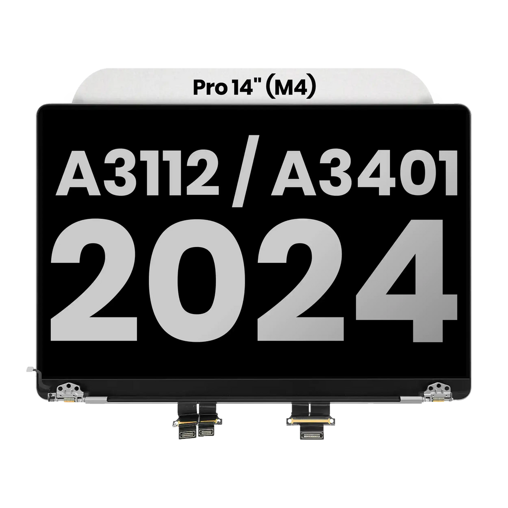 Complete LCD Display Set (Glossy) for MacBook Pro 14" (A3112/A3401/A3185/A3434) (Late 2024–Late 2025) (Used OEM Pull, Quality A) (Silver)