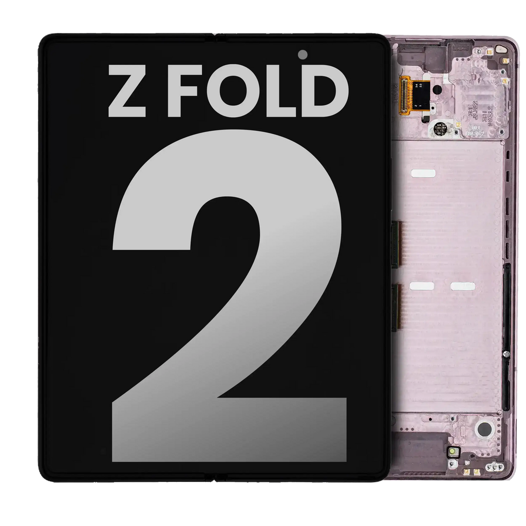 Inner OLED Display with Frame for Samsung Galaxy Z Fold 2 5G (Used OEM Pull: Quality B/C) Mystic Bronze