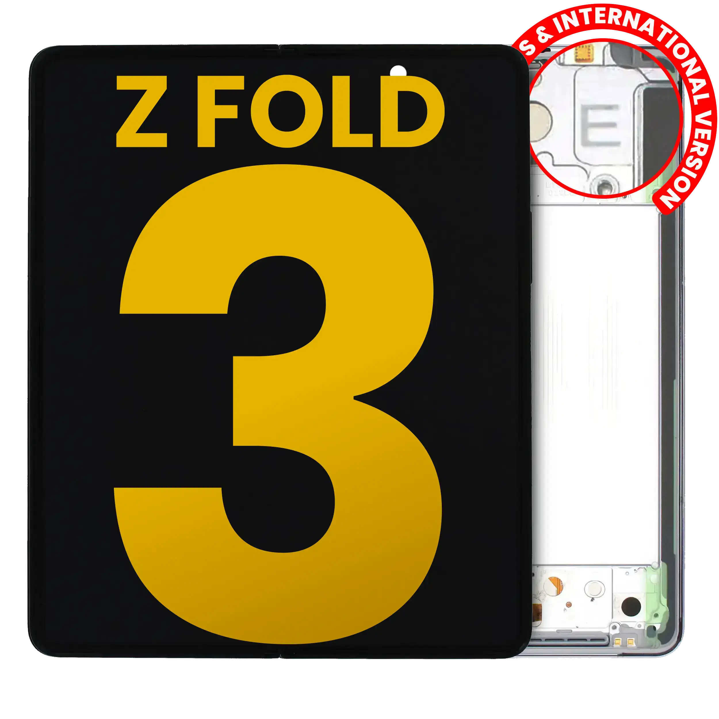 Samsung Galaxy Z Fold3 5G Innen-OLED-Display m. Rahmen Refurb. Phantom Silber