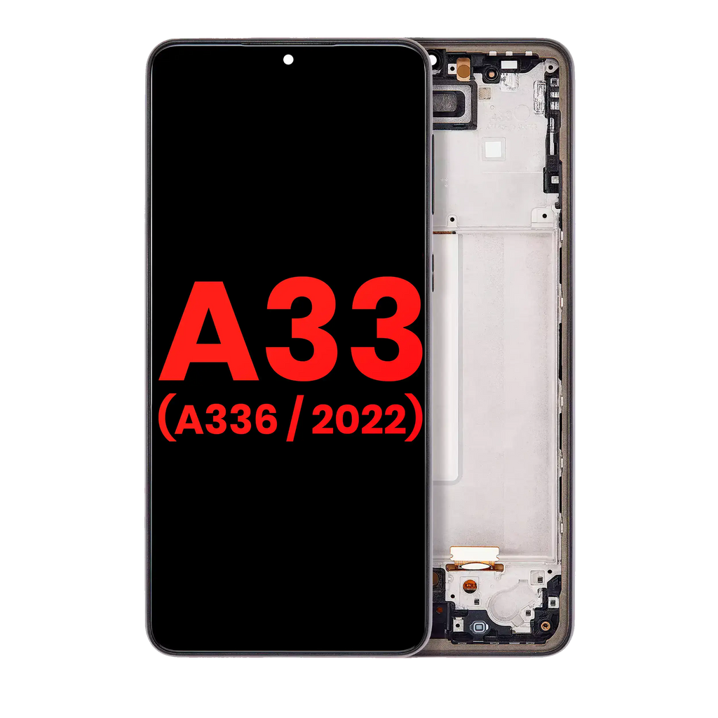 OLED Display with Frame for Samsung Galaxy A33 5G (A336 / 2022) (Aftermarket Plus) (Black)