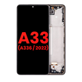 OLED Display with Frame for Samsung Galaxy A33 5G (A336 / 2022) (Aftermarket Plus) (Black)