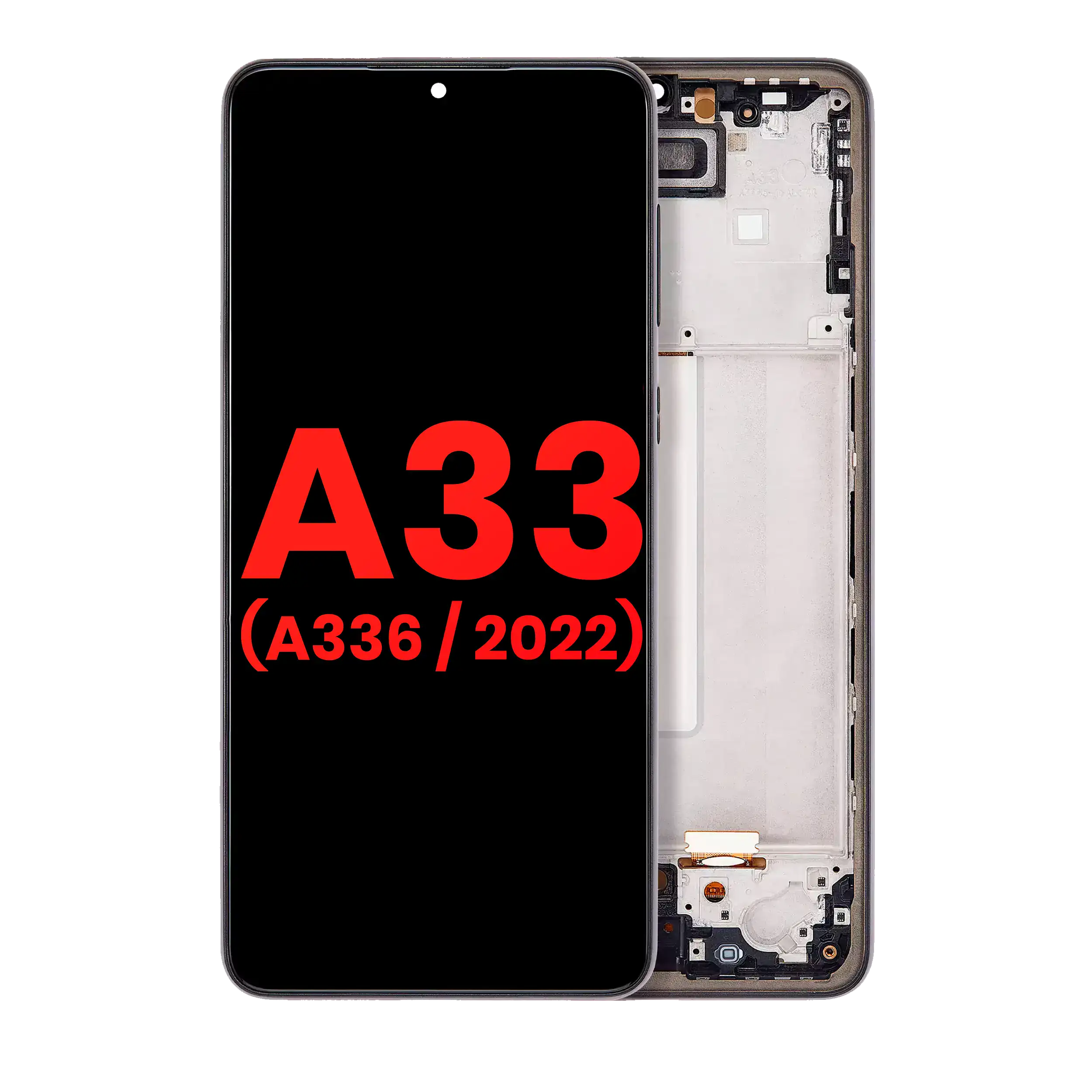OLED Display with Frame for Samsung Galaxy A33 5G (A336 / 2022) (Aftermarket Plus) (Black)