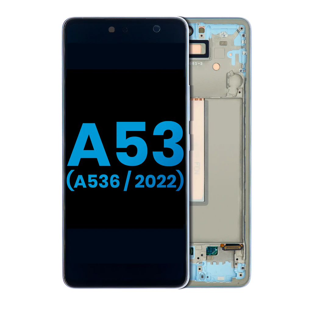 LCD Display with Frame for Samsung Galaxy A53 5G (A536 / 2022) (without Fingerprint Sensor) (Aftermarket: Incell) (Blue)