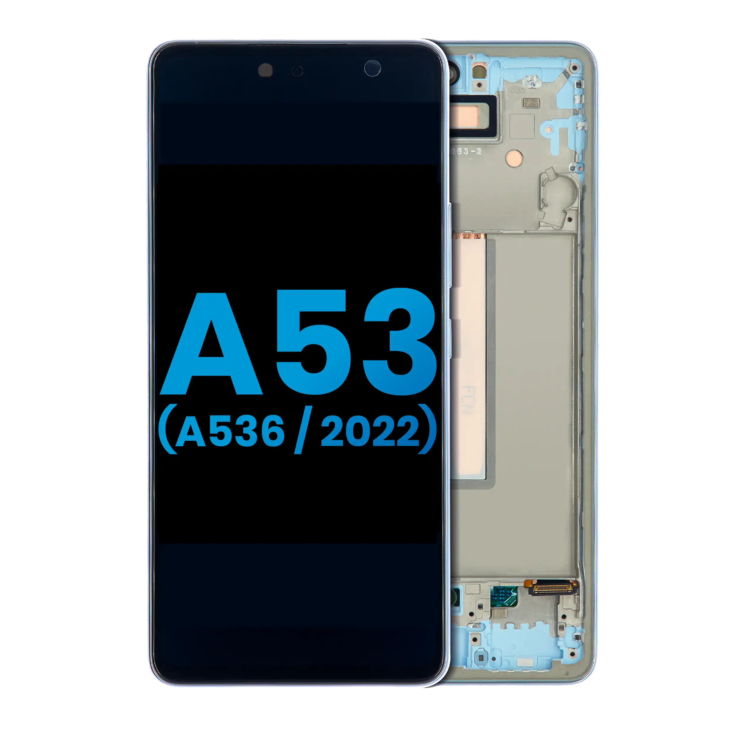 LCD Display with Frame for Samsung Galaxy A53 5G (A536 / 2022) (without Fingerprint Sensor) (Aftermarket: Incell) (Blue)