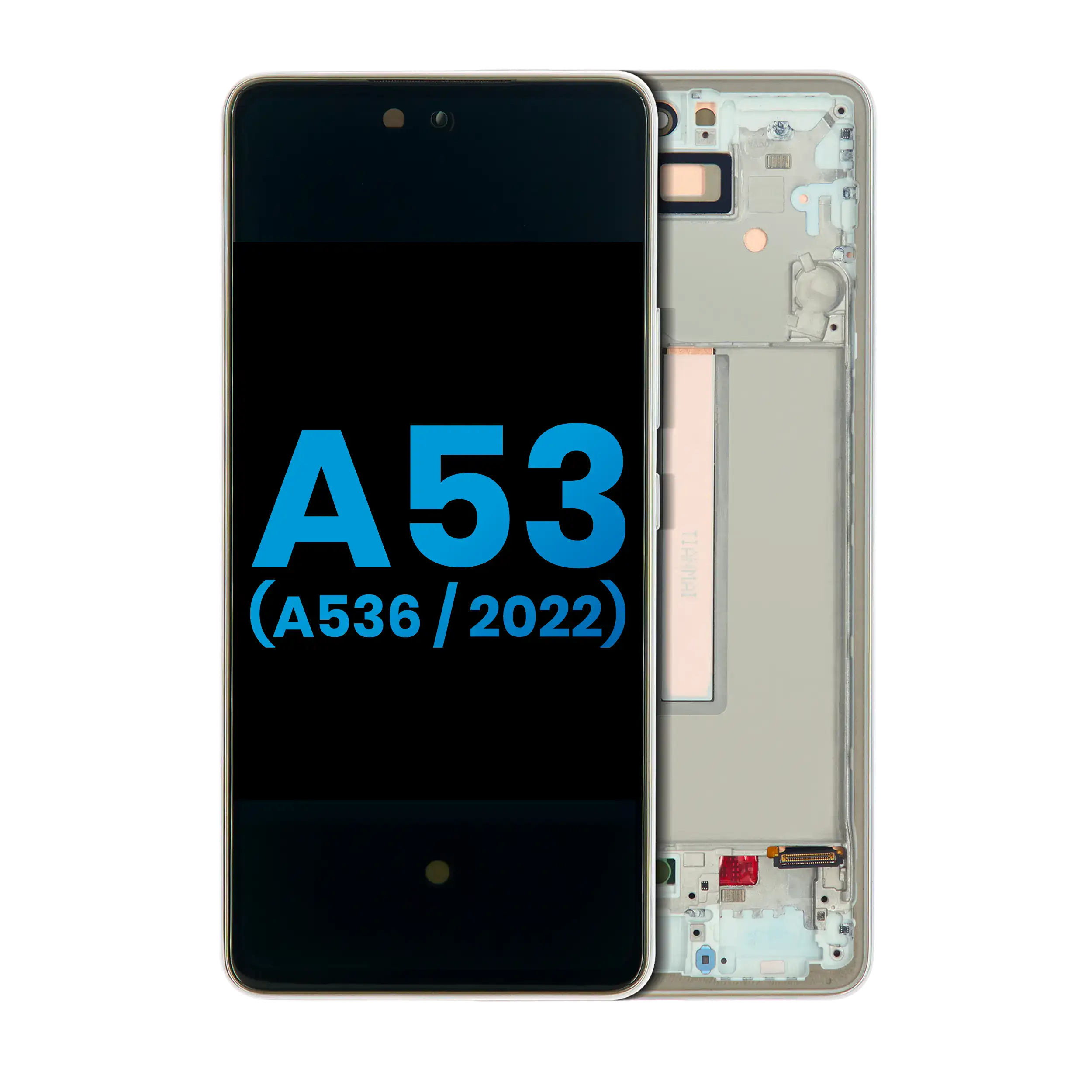 LCD Display Assembly with Frame for Samsung Galaxy A53 5G (A536 / 2022) (without Fingerprint Sensor) (Aftermarket: Incell) (White)