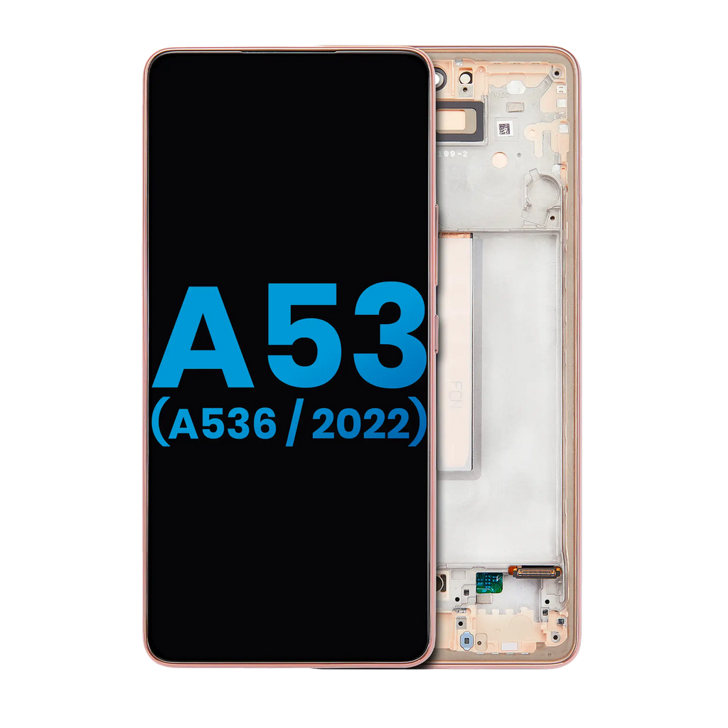 LCD Display with Frame for Samsung Galaxy A53 5G (A536 / 2022) (Without Fingerprint Sensor) (Aftermarket: Incell) (Peach)