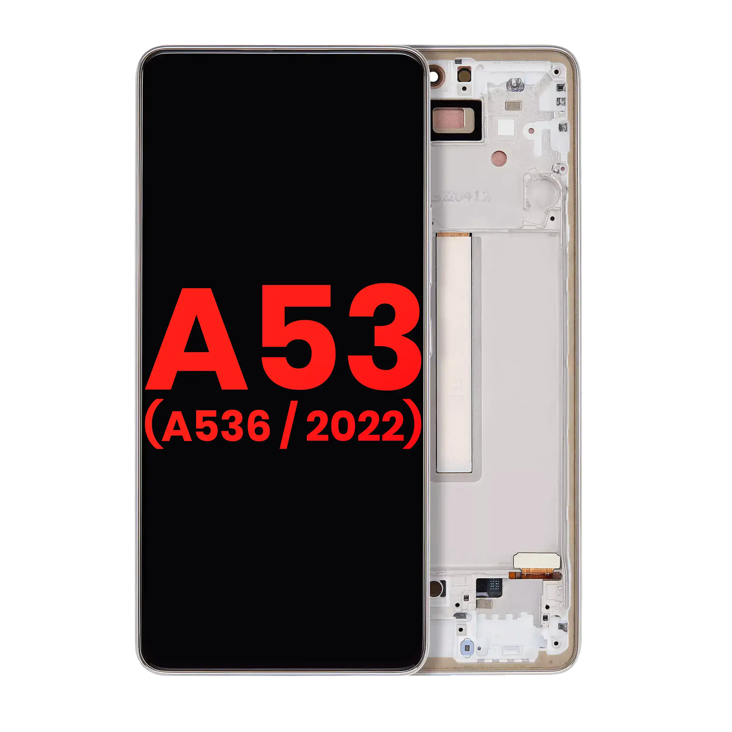 OLED-Display mit Rahmen f. Samsung Galaxy A53 5G Weiß Plus