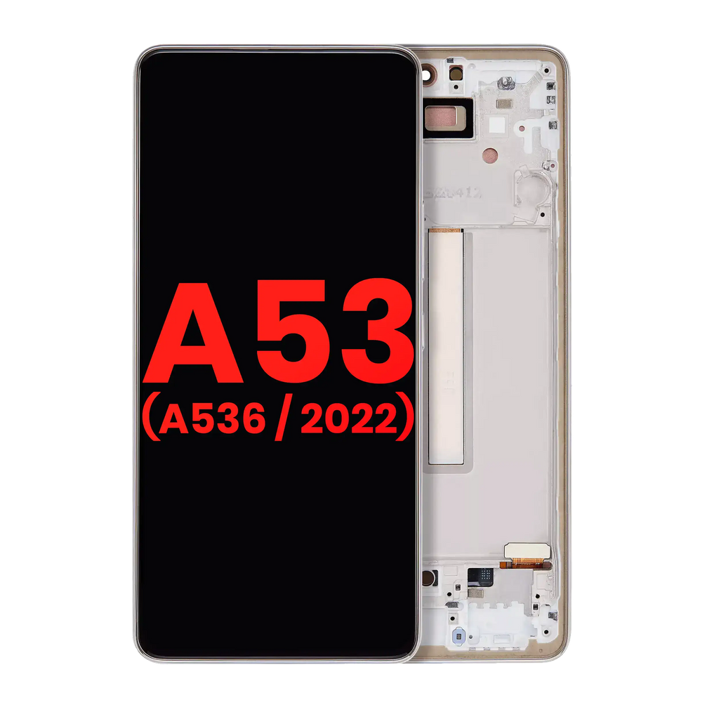 OLED Display with Frame for Samsung Galaxy A53 5G (A536 / 2022) (6.46") (Aftermarket Plus) (White)
