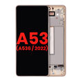 Full OLED Display with Frame for Samsung Galaxy A53 5G (A536 / 2022) (6.46") (Aftermarket Plus) (Peach)
