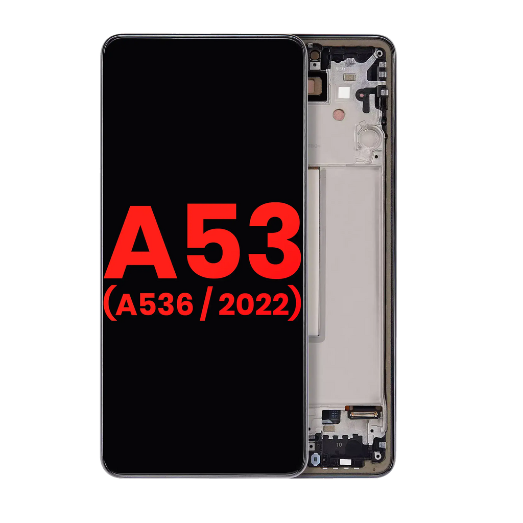 OLED Full Assembly with Frame for Samsung Galaxy A53 5G (A536 / 2022) (6.46") (Aftermarket Plus) (Black)