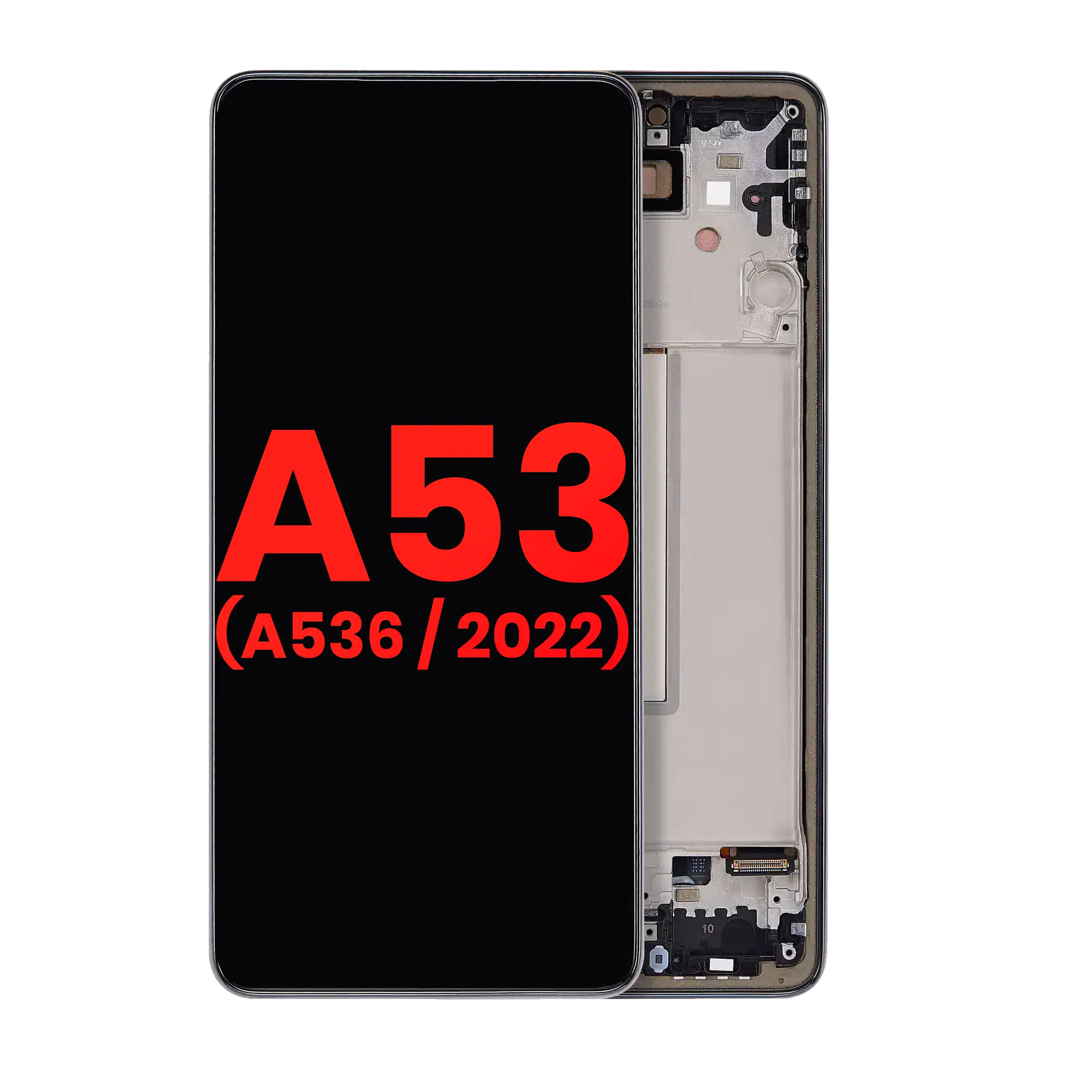 OLED Full Assembly with Frame for Samsung Galaxy A53 5G (A536 / 2022) (6.46") (Aftermarket Plus) (Black)