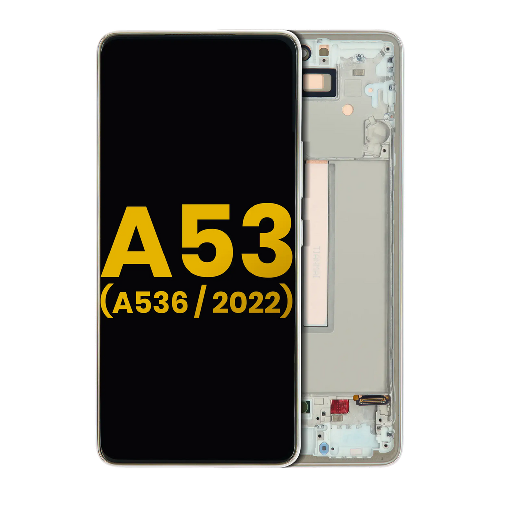 OLED-Display mit Rahmen für Samsung Galaxy A53 5G Refurbished Weiß