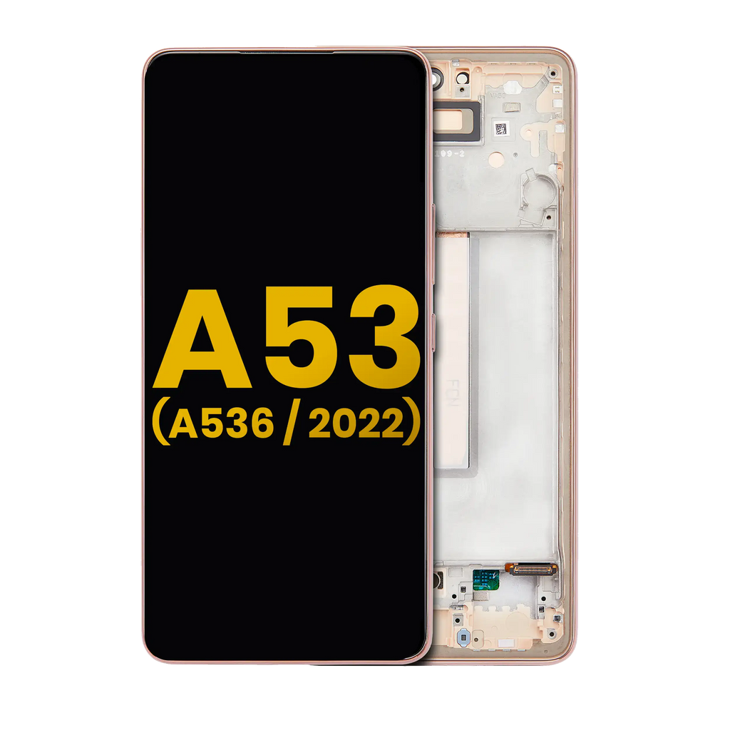 OLED Display with Frame for Samsung Galaxy A53 5G (A536 / 2022) (Refurbished) (Peach)