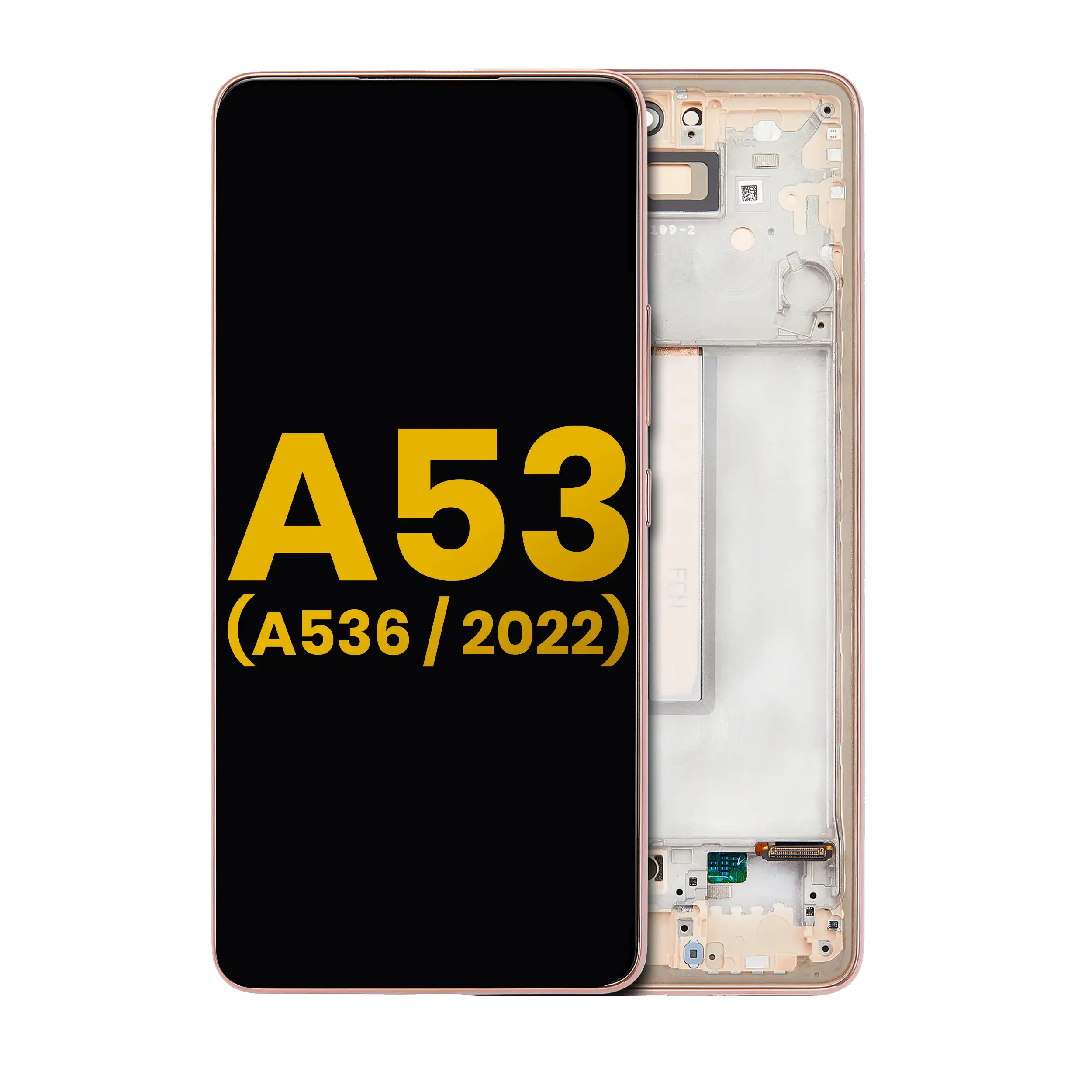 OLED Display with Frame for Samsung Galaxy A53 5G (A536 / 2022) (Refurbished) (Peach)