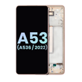 OLED-Display mit Rahmen für Samsung Galaxy A53 5G Service Pack Peach