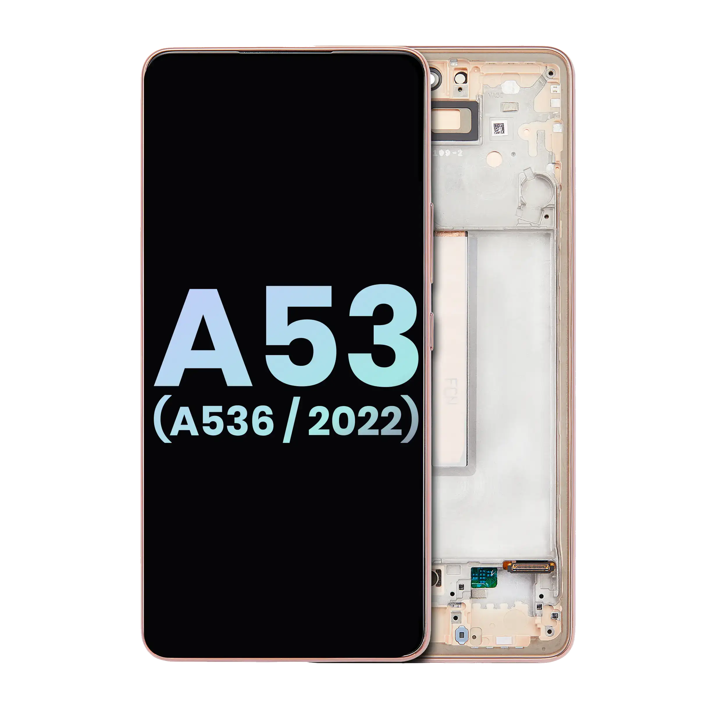 OLED-Display mit Rahmen für Samsung Galaxy A53 5G Service Pack Peach