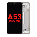 OLED Display with Frame for Samsung Galaxy A53 5G (A536/2022), 6.36", Aftermarket Plus, White