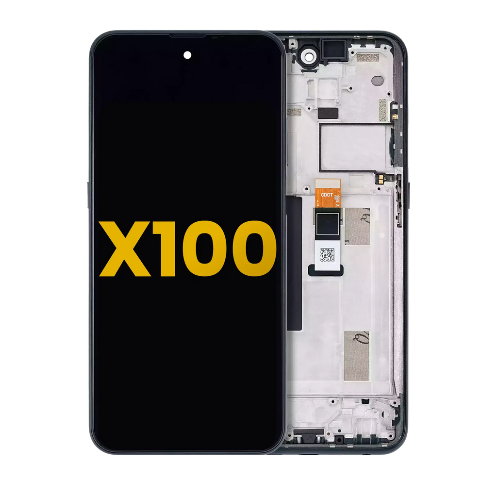 LCD Display with Frame for Nokia X100 5G (Refurbished) (Blue)