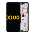 LCD Display with Frame for Nokia X100 5G (Refurbished) (Blue)