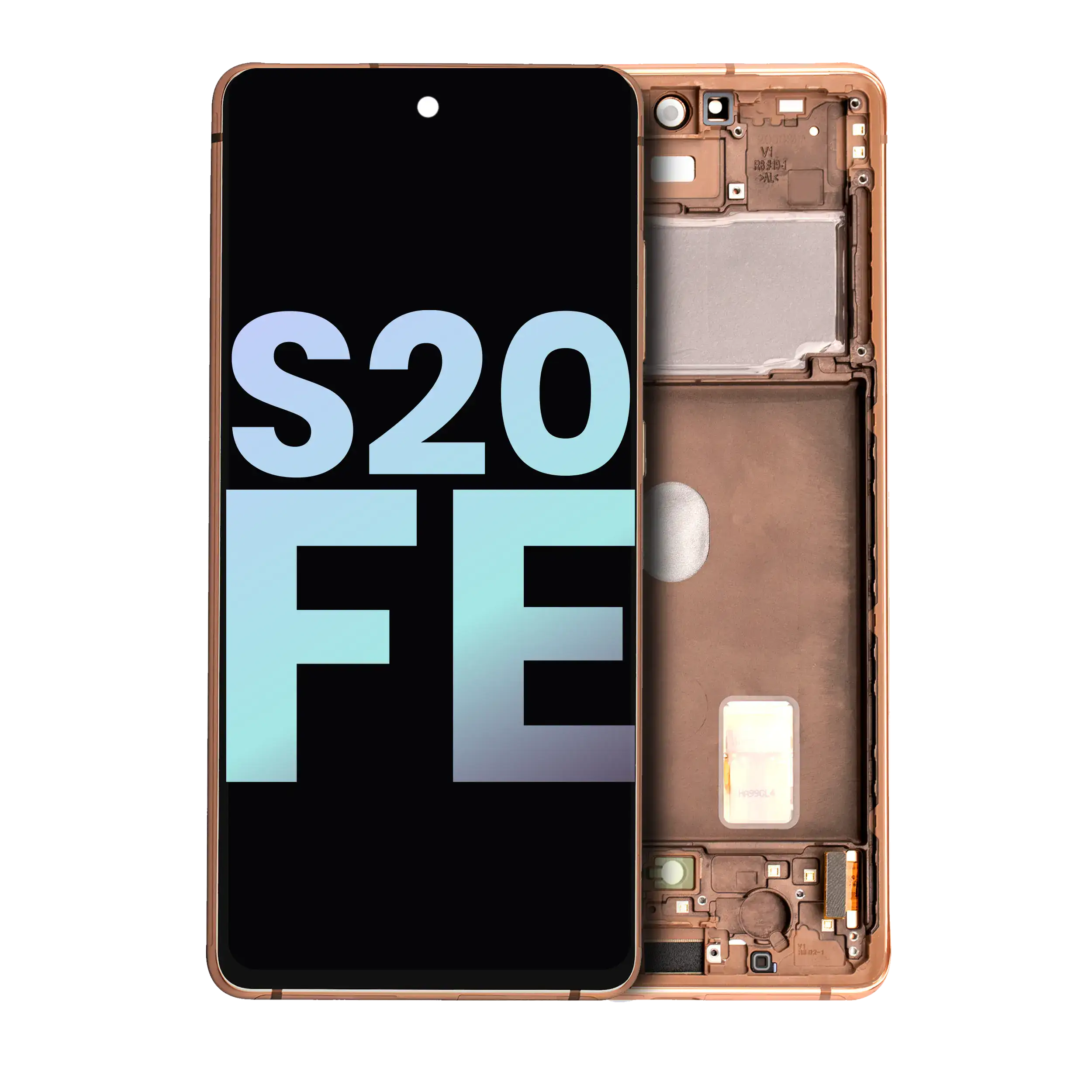 OLED Display with Frame for Samsung Galaxy S20 FE 4G/5G (Service Pack) (Cloud Orange)