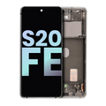 OLED-Display mit Rahmen Samsung Galaxy S20 FE Cloud White (Service Pack)