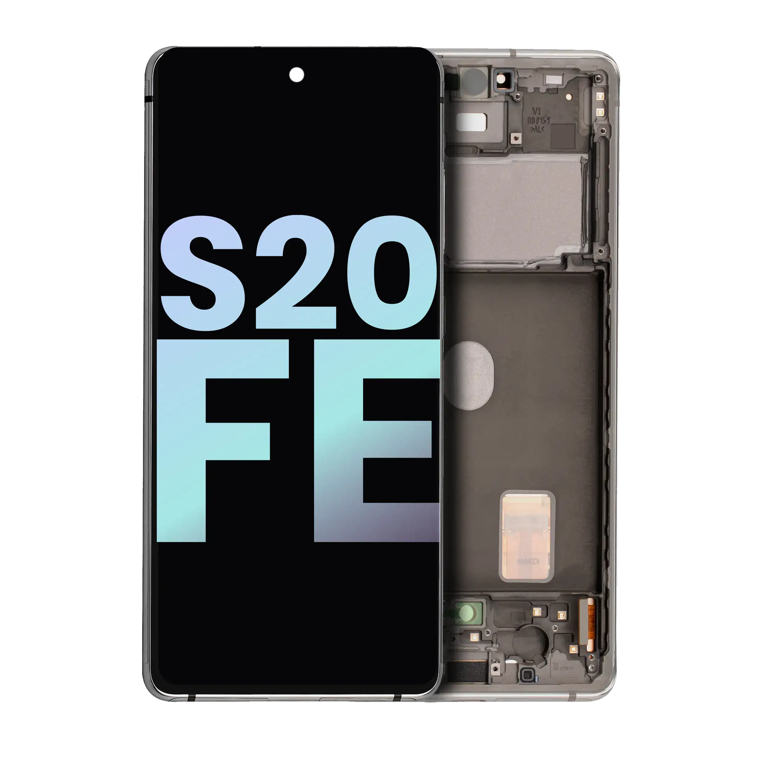 OLED-Display mit Rahmen Samsung Galaxy S20 FE Cloud White (Service Pack)