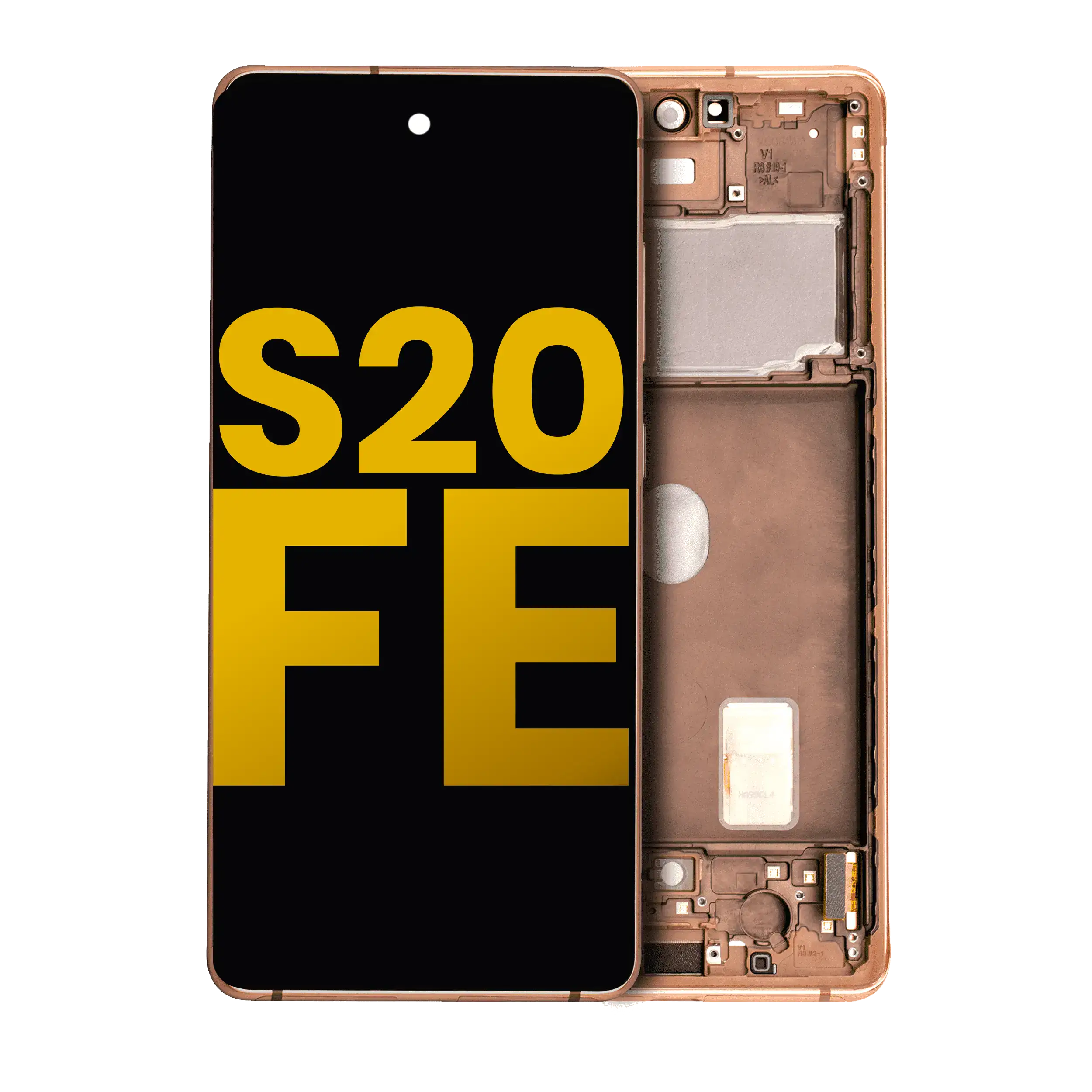 OLED Display with Frame for Samsung Galaxy S20 FE 4G/5G (Refurbished) (Cloud Orange)