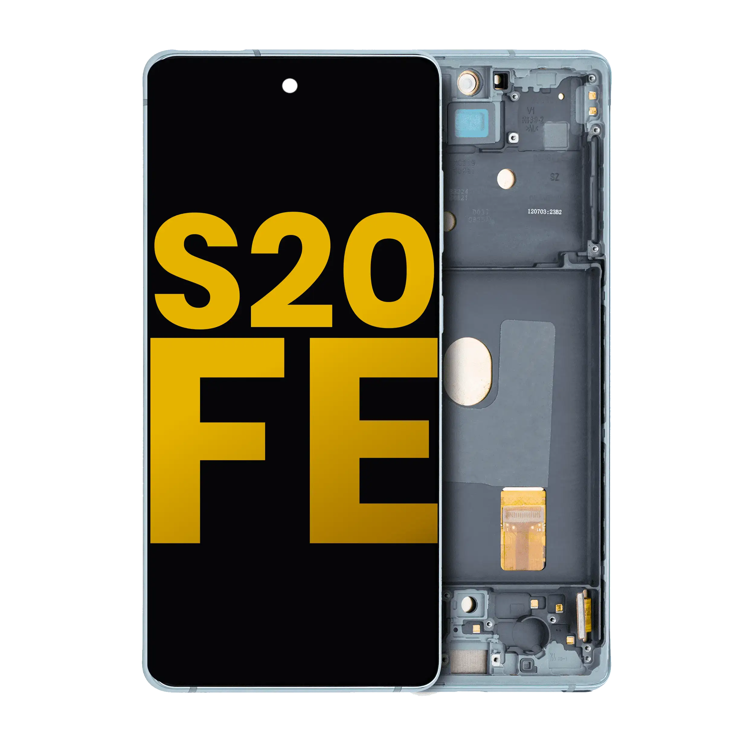 OLED-Display mit Rahmen für Samsung Galaxy S20 FE (Refurbished) Cloud Mint