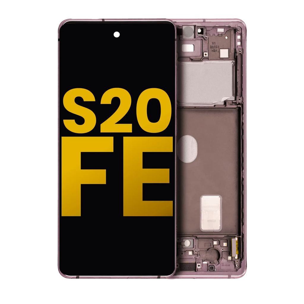 OLED Display with Frame for Samsung Galaxy S20 FE 4G / 5G (Refurbished) (Cloud Lavender)