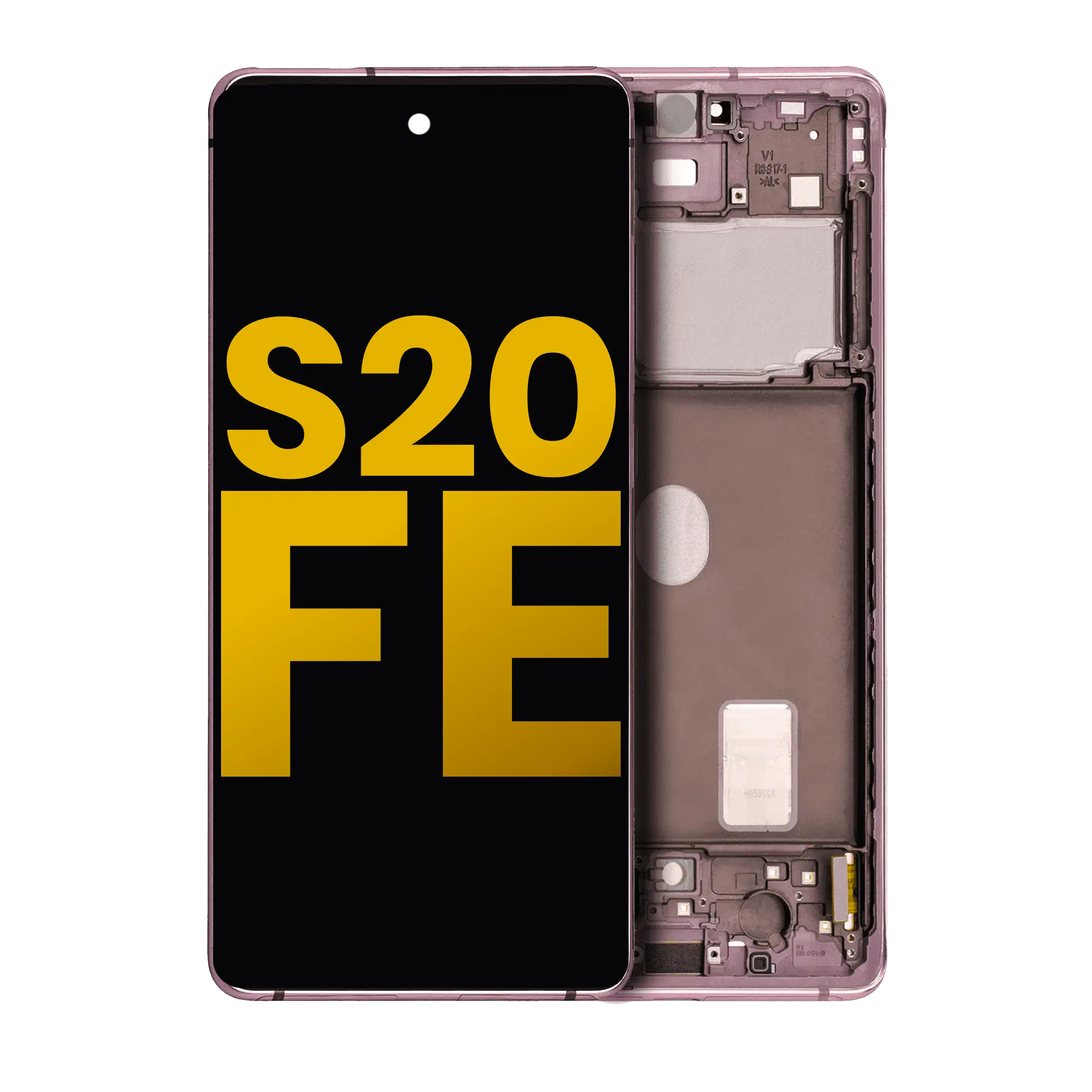 OLED Display with Frame for Samsung Galaxy S20 FE 4G / 5G (Refurbished) (Cloud Lavender)