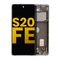 OLED-Display mit Rahmen für Samsung Galaxy S20 FE 4G / 5G (Refurb.) (Cloud White