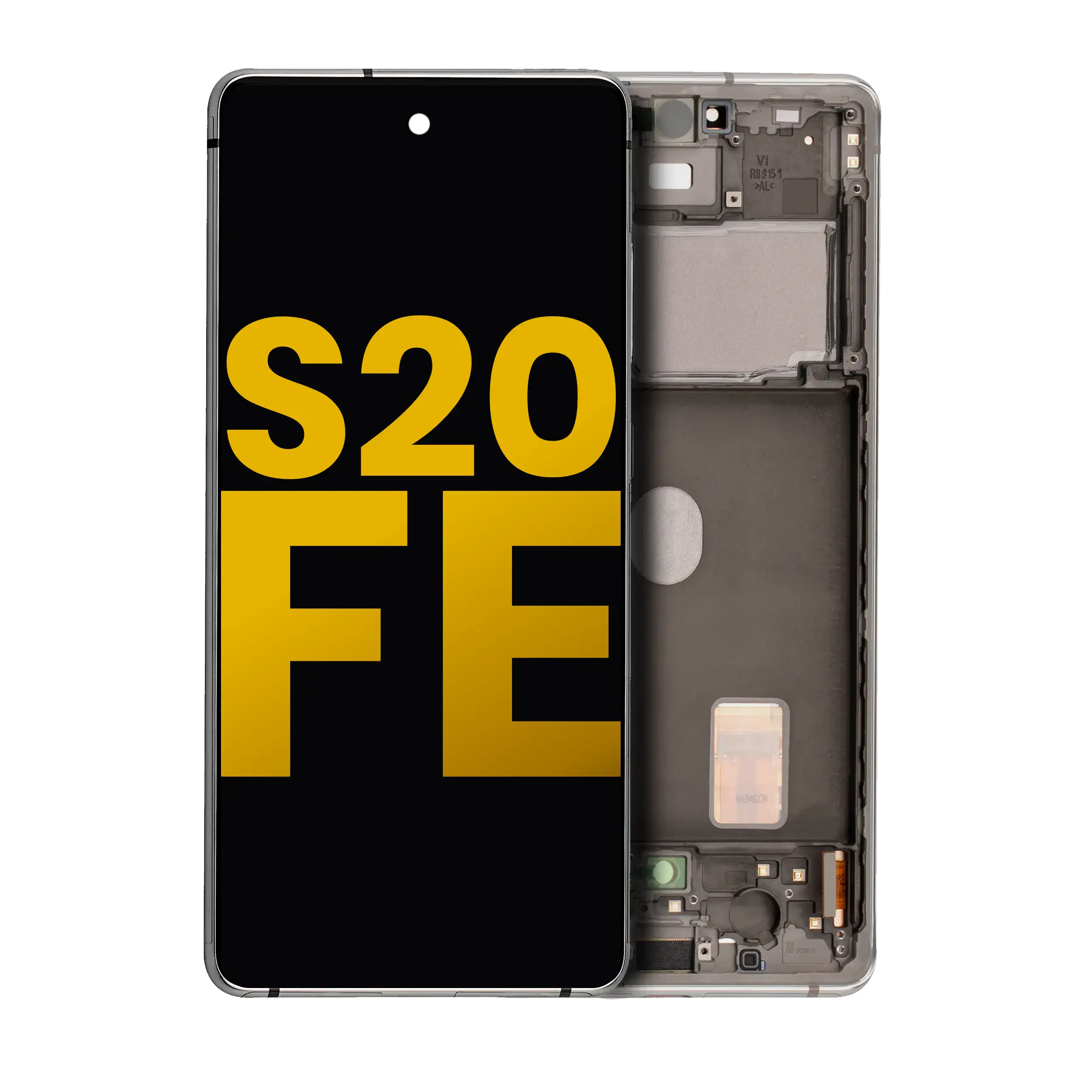 OLED-Display mit Rahmen für Samsung Galaxy S20 FE 4G / 5G (Refurb.) (Cloud White