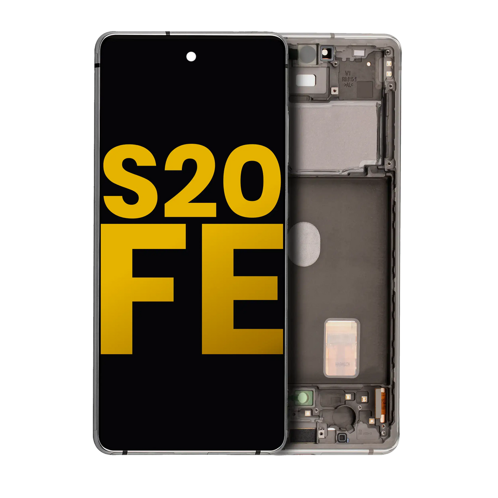 OLED Display with Frame for Samsung Galaxy S20 FE 4G / 5G (Refurbished) (Cloud White)