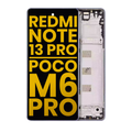 OLED m. Rahmen Xiaomi Redmi Note 13 Pro 4G/Poco M6 Pro 4G (Refurbished) Lila