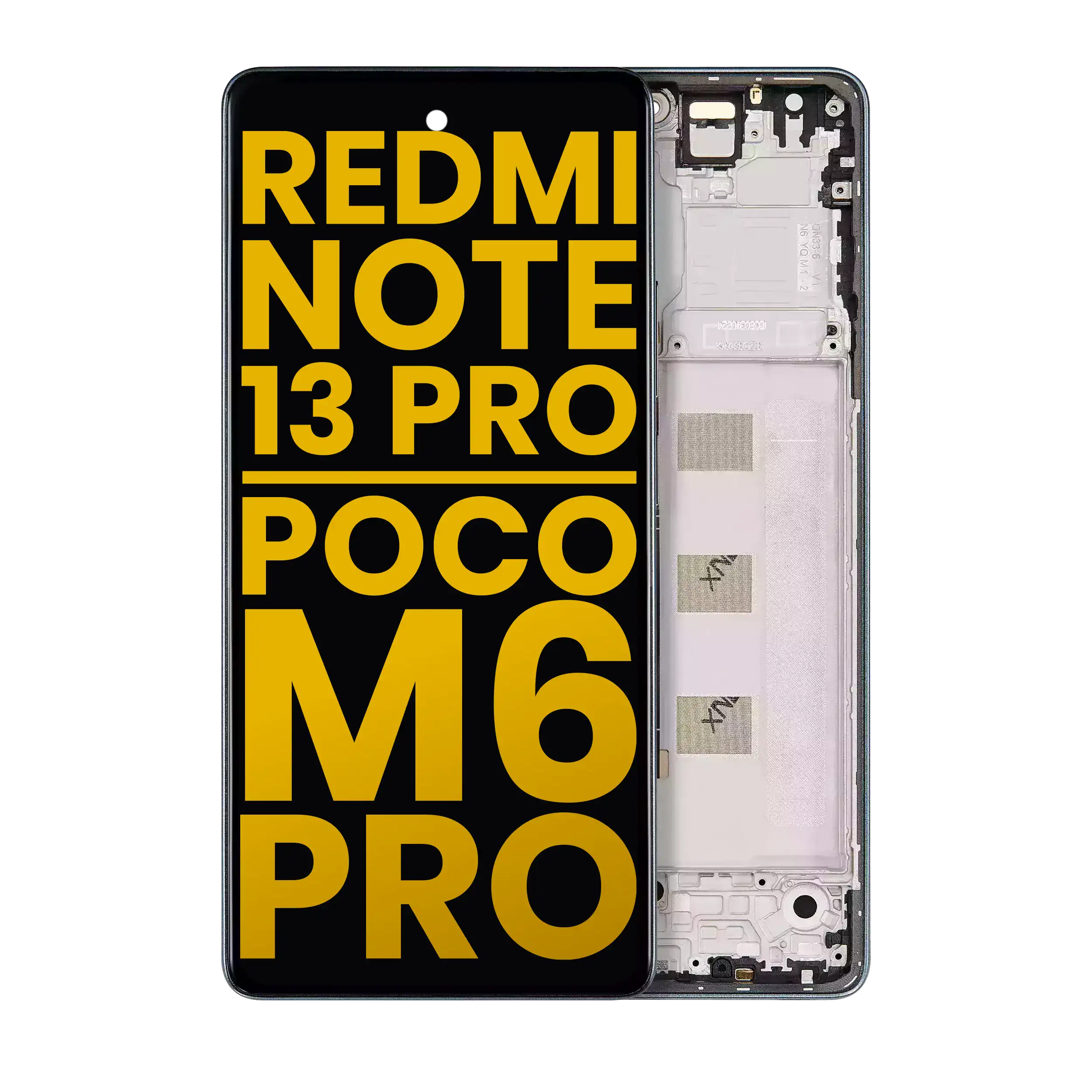 OLED Display with Frame for Xiaomi Redmi Note 13 Pro 4G and Poco M6 Pro 4G (Refurbished) (Forest Green)