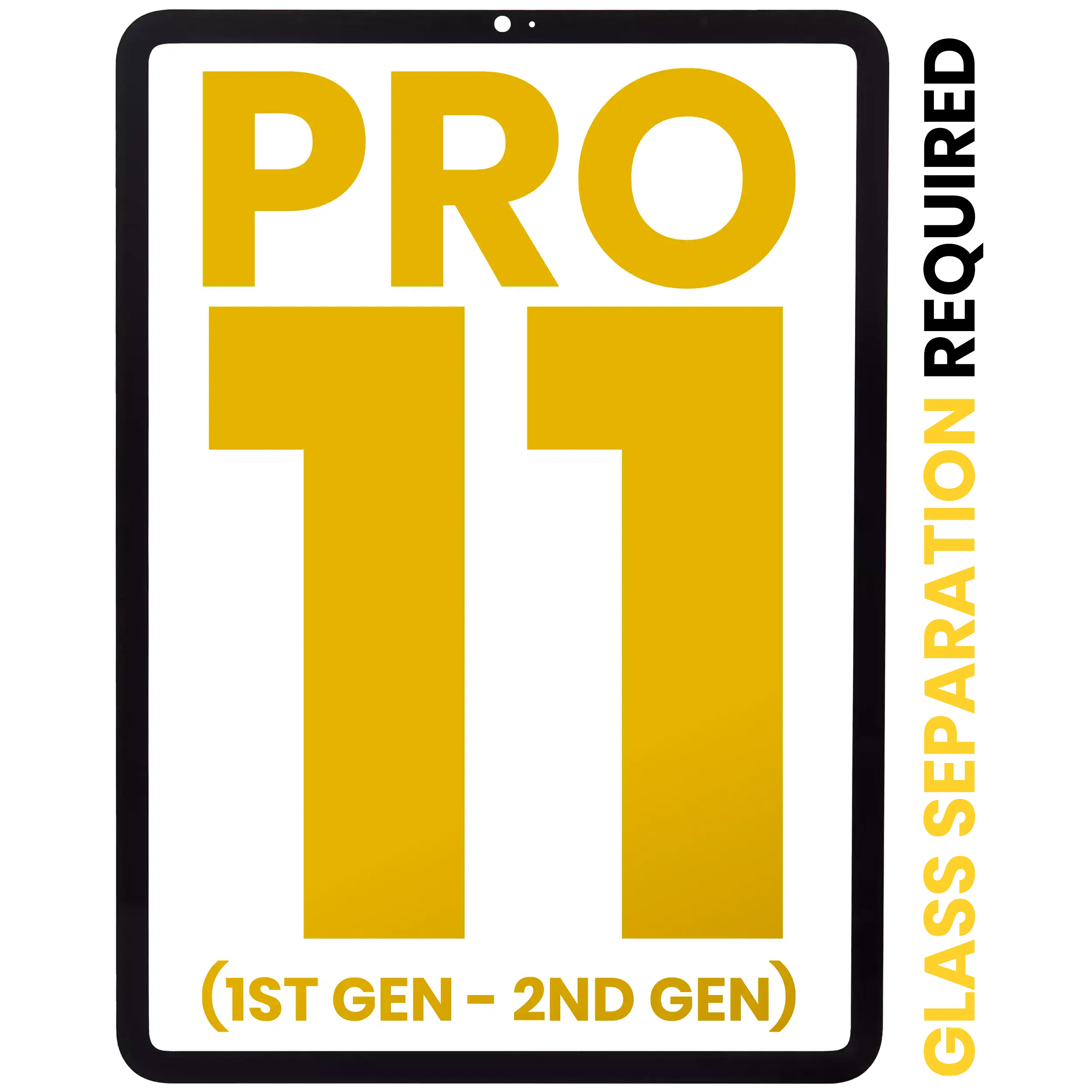 Apple iPad Pro 11" Frontglas 1st/2nd Gen 2018/2020 Glastrennung erforderlich