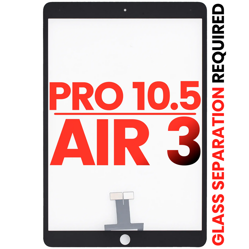 Digitalisierer iPad Air 3/Pro 10.5 Aftermarket Plus (Glas-Trennung) Schwarz